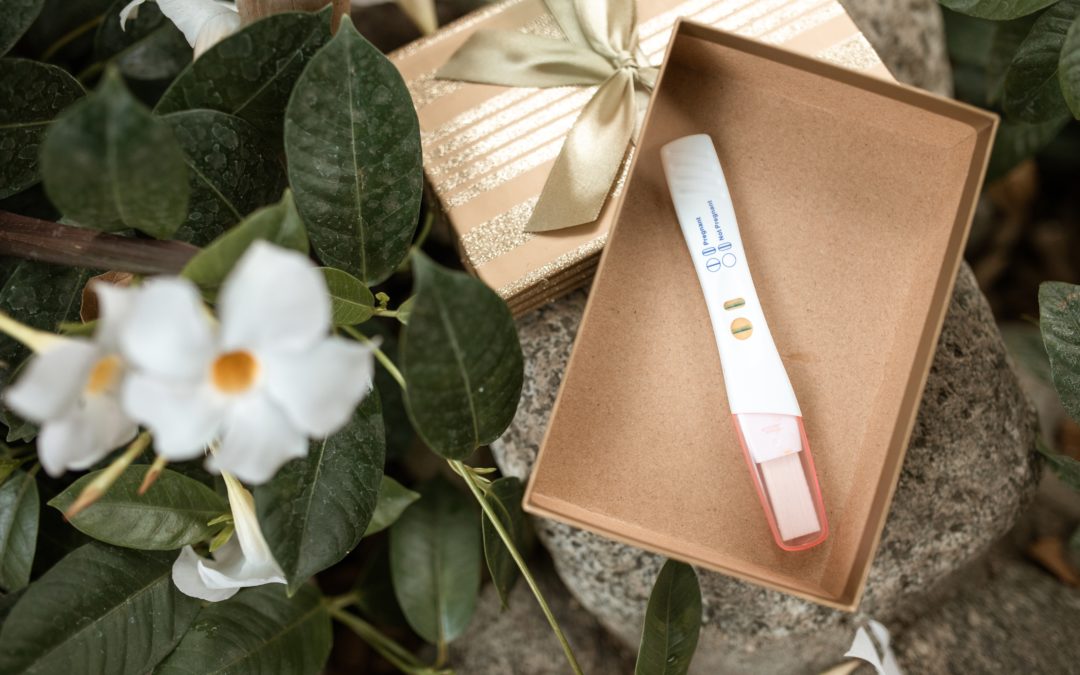Pregnancy test - parents to be. New mum